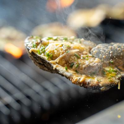 Grilling Oysters.