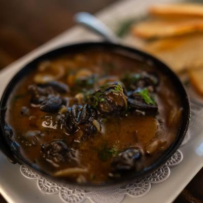 Escargots Bourguignon, close up.