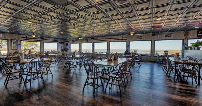 Interior, wide view of dining area