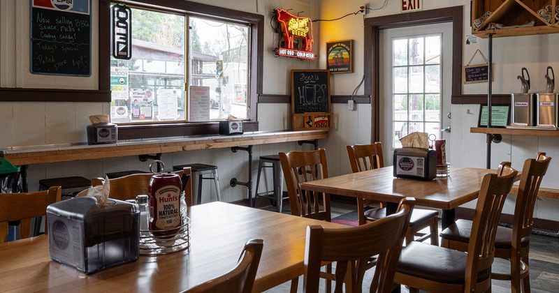 Interior space, cozy dining area