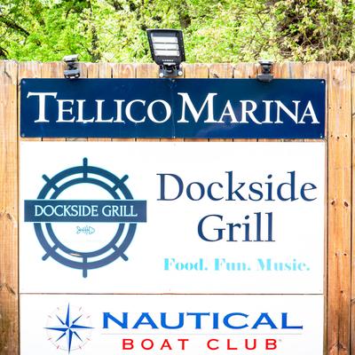 Dockside grill signage.