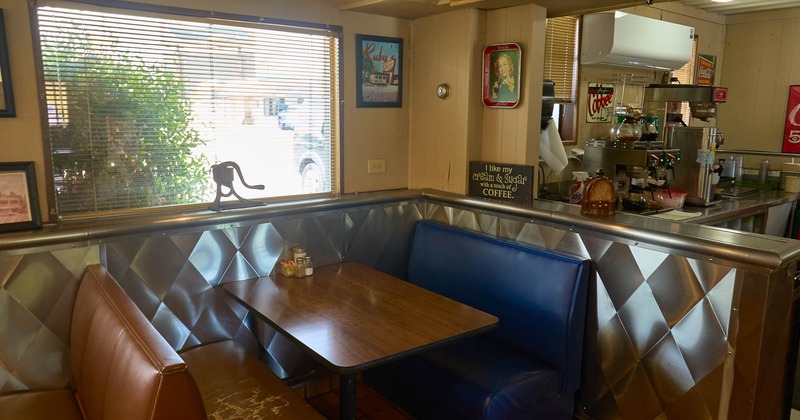 Interior, booths in the corner