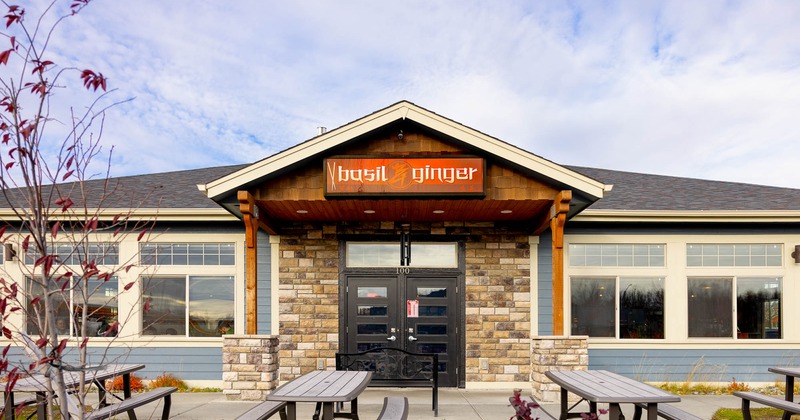 Exterior, garden place, tables with benches
