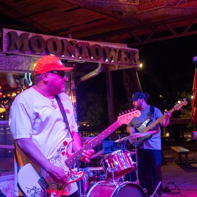 Musician plays guitar at the party