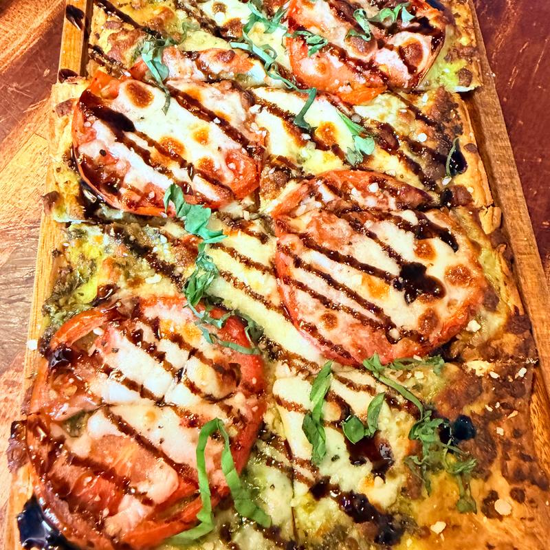 Basil Pesto Margherita Flatbread photo