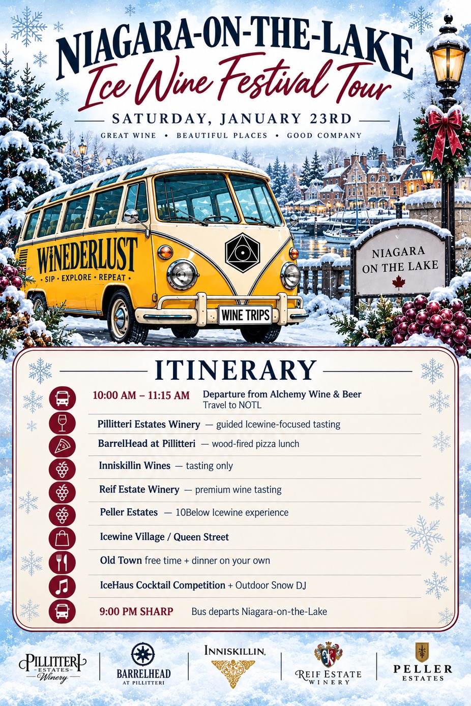 Niagara on the Lake Ice Wine Festival Bus Tour event photo