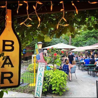 Exterior, entrance to a garden seating area