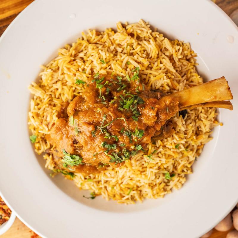 menu item 9 of 11, Lamb Shank Biryani