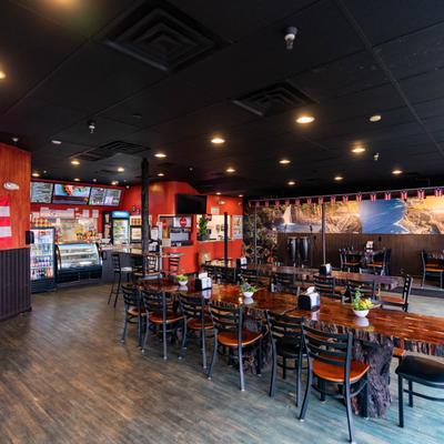 Interior, dining area.
