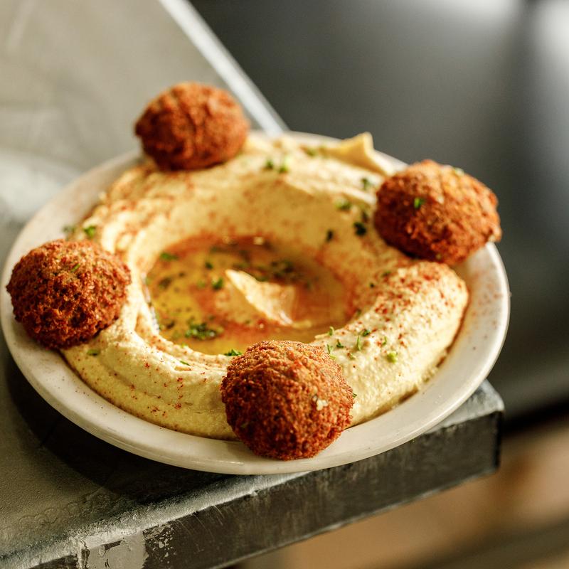 menu item 9 of 9, Hummus Falafel