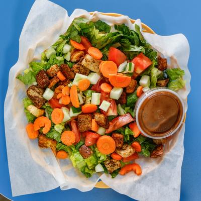 Garden salad, top view