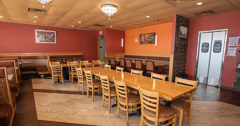 Interior space, dining area