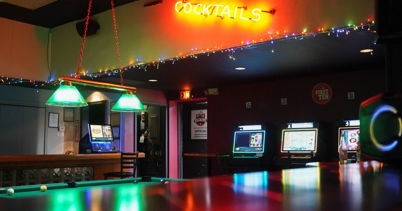 Game corner, look from bar desk