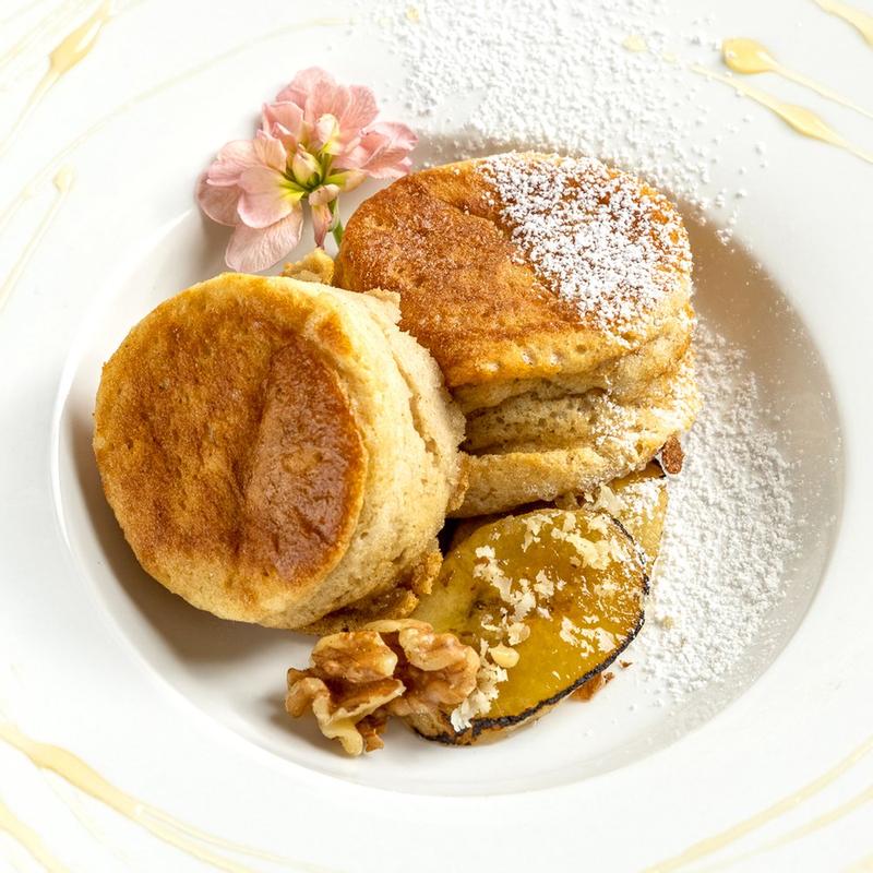 Banana Bread Souffle Pancakes photo