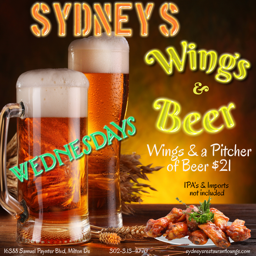Wings & Beer Wednesdays $21 Pitcher & Wings (IPA's & imports excluded)