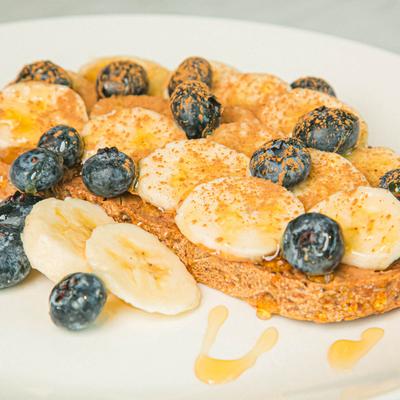 Blueberry and banana toast.