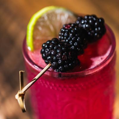 Berry cocktail, closeup.