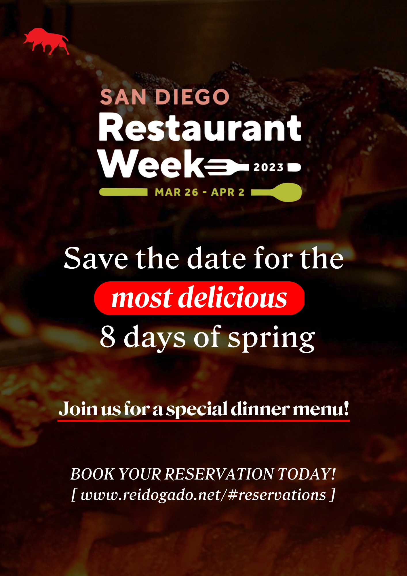 Restaurant Week - Save the Date: March 16th - April 7th