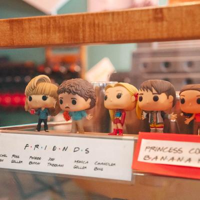 Funko Pop figurines of Friends TV series.