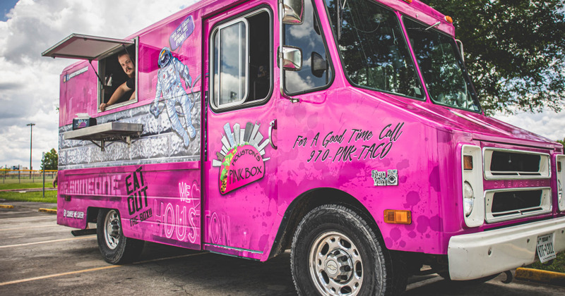 Purple restaurant van