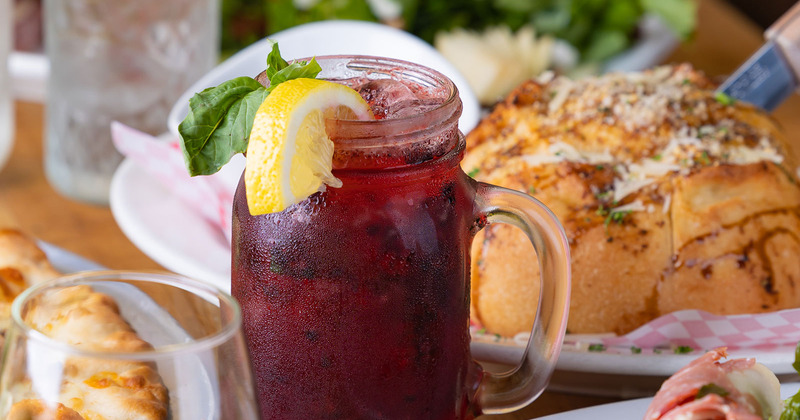 Different types of food and salad on the table