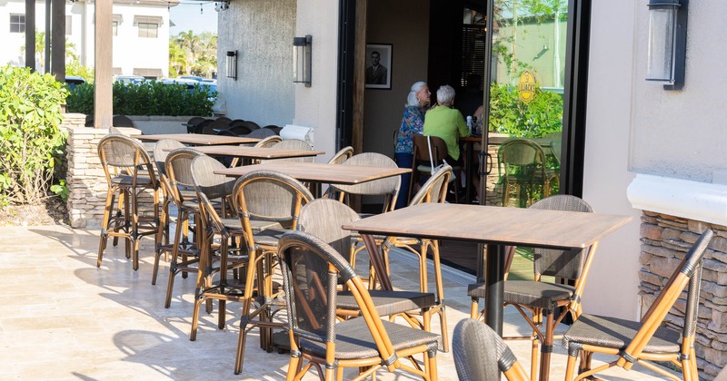 Exterior, tables and chairs