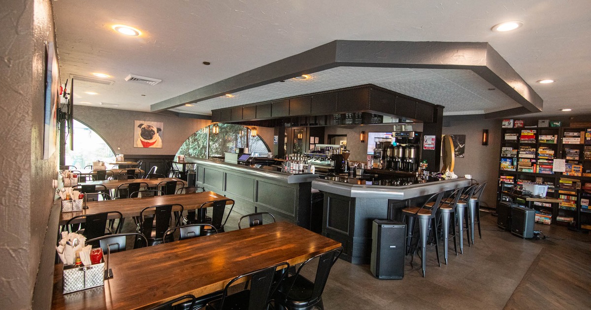 Interior, bar and dining area