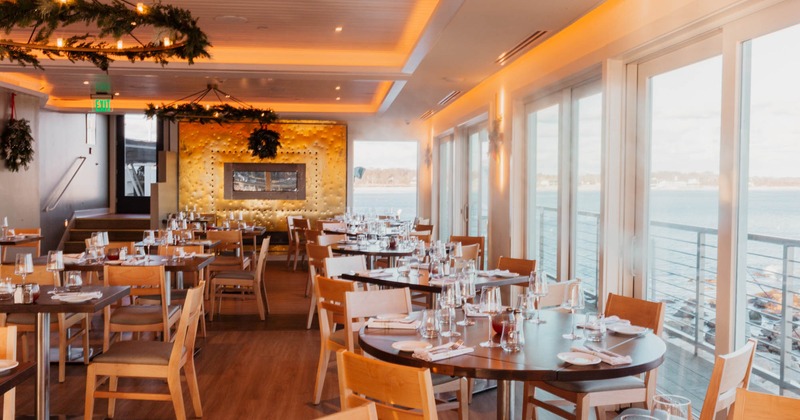 Interior seating area, with an ocean view