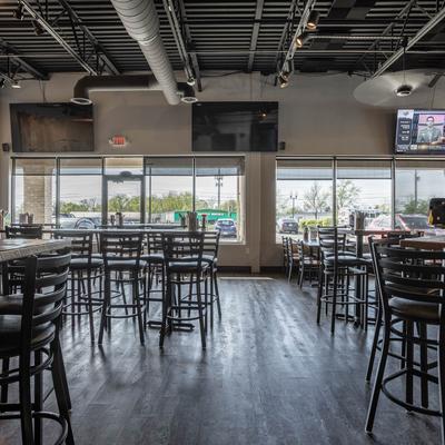The interior of the restaurant.