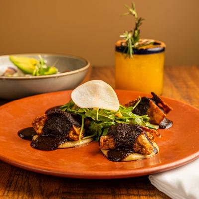 Wonton plate with Margarita.