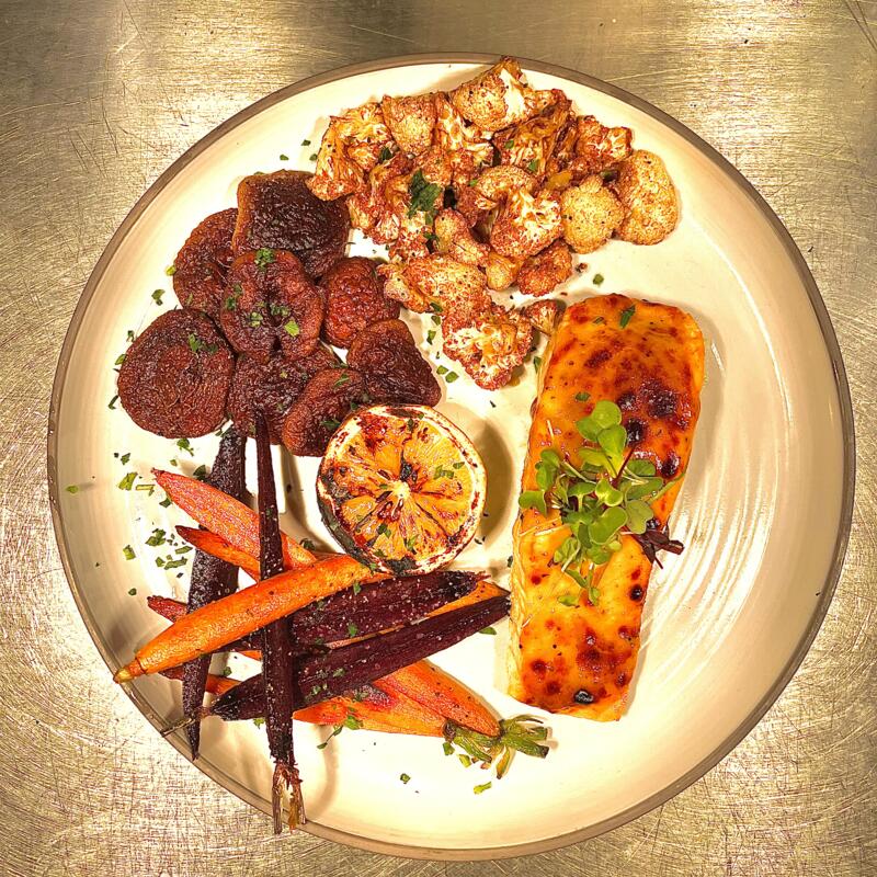 Honey Mustard Marinated Grilled Salmon photo