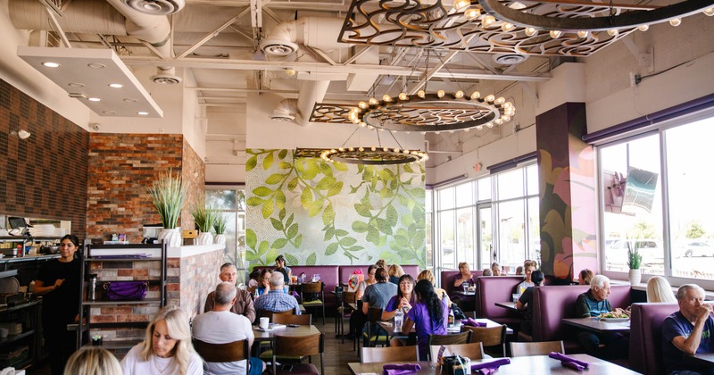 Interior, wide view, dining area