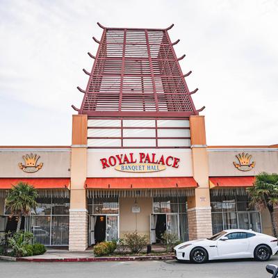 Exterior, front view to the Hall.