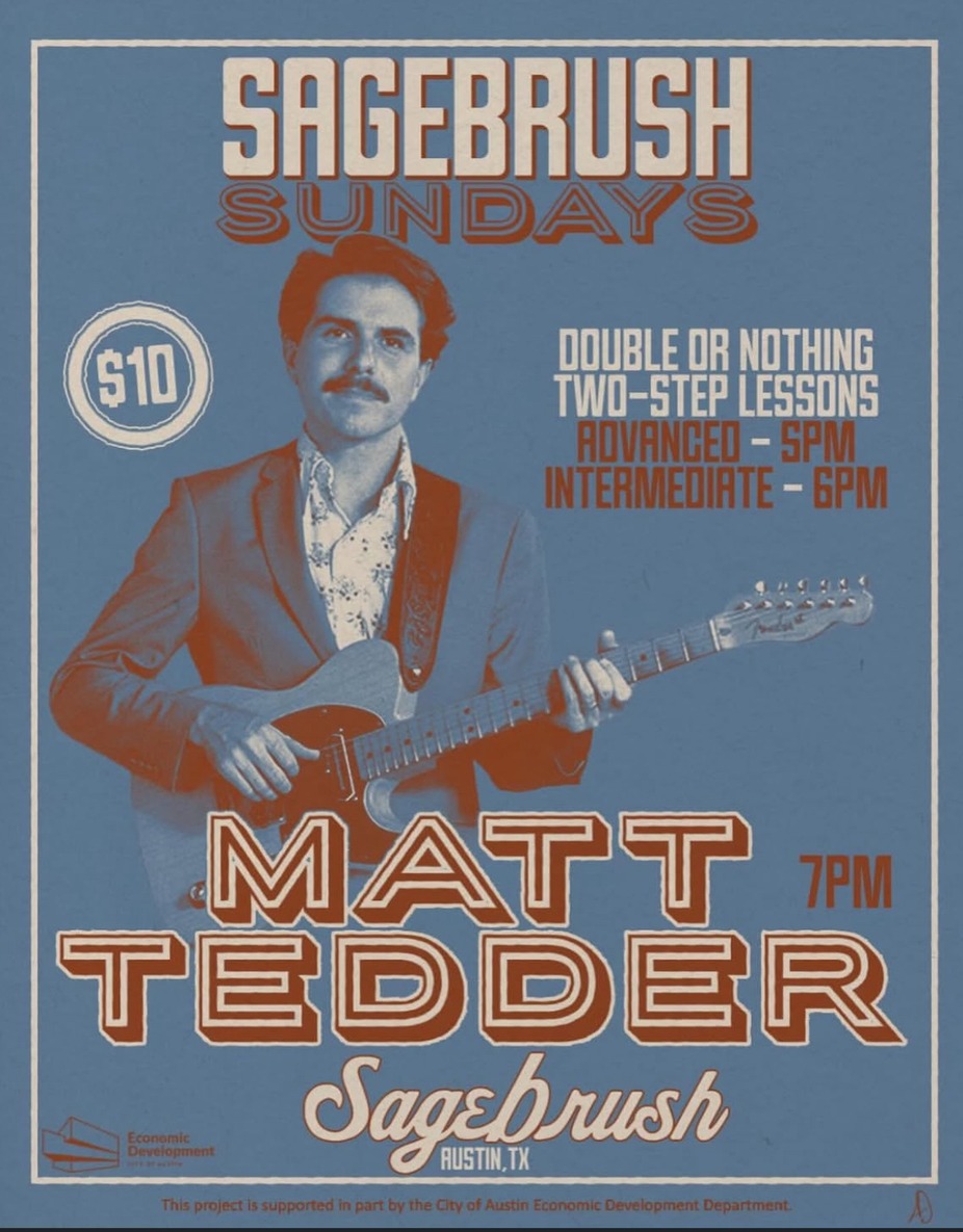 Matt Tedder (3 hours Straight) Austin concert poster