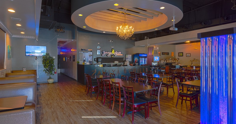 Interior, seating area and order counter