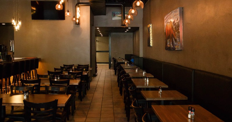 Interior, seating and bar area