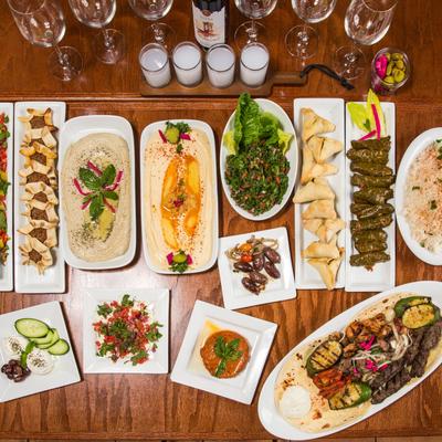 A lot of various food on the table