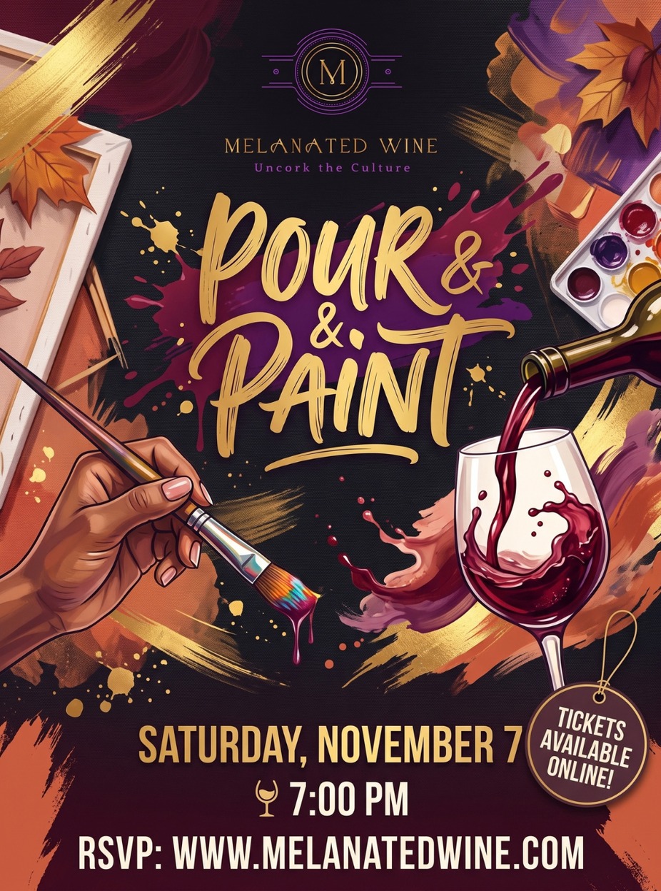 Pour & Paint 🎨🍂 event photo