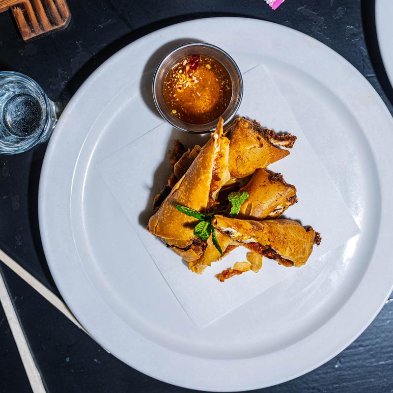 menu item 2 of 10, Kimchi Cheesy Egg Rolls