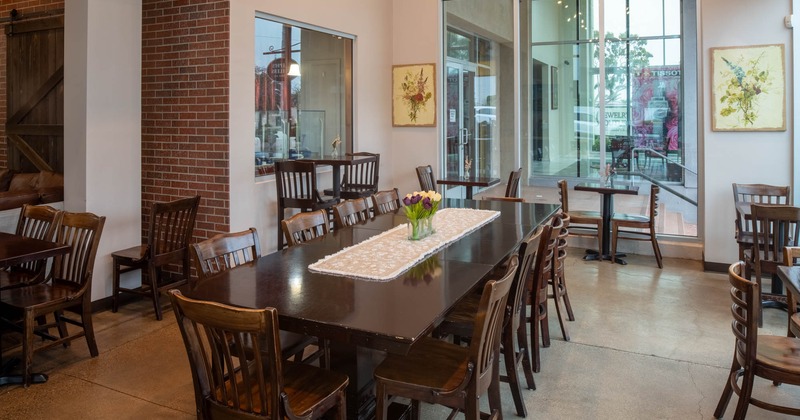 Interior tables ready for guests