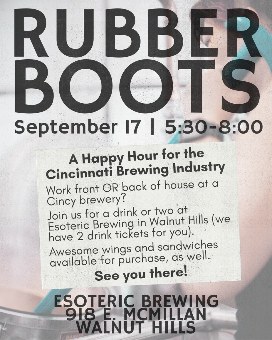 Rubber Boots - Cincy Brewing Industry Happy Hour event photo