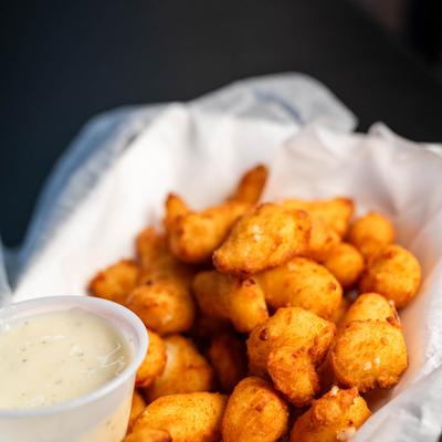 Cheddar cheese curds.