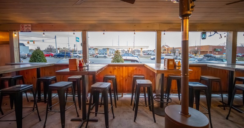 Interior, tables ready for guests