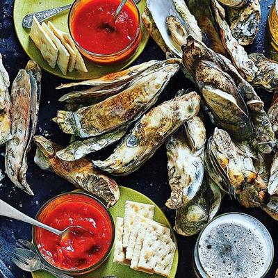 Oyster roast platter.