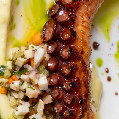 Roasted octopus.