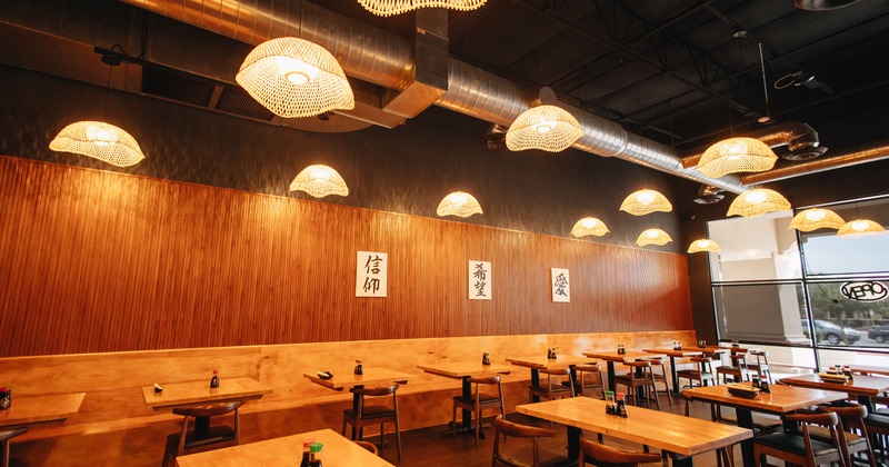Tables, chairs, diner area