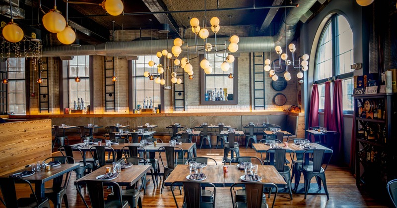View of a interior dining area