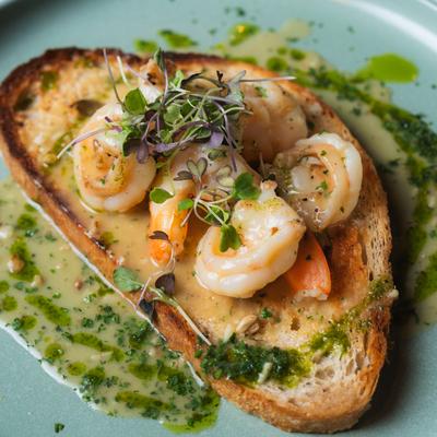 shrimp scampy toast.