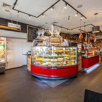 Interior, display case with various items