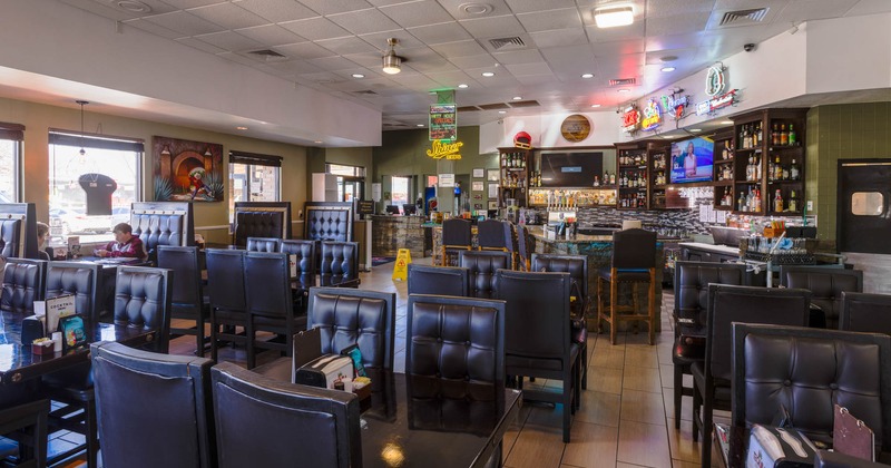 Interior, dining area and bar